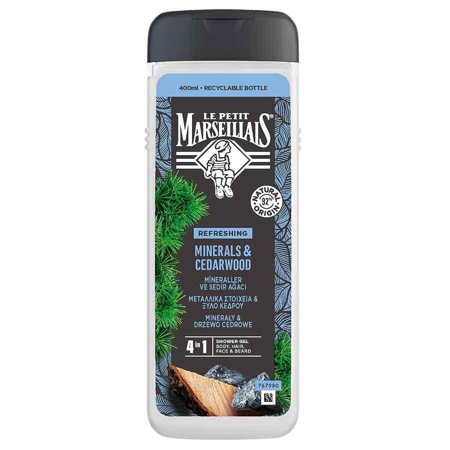 Le Petit Marseillais Men Αφρόλουτρο Minerals & Cedarwood 400ml.