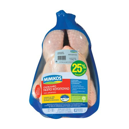 Κοτόπουλο MIMIKOS 65% ολόκληρο Ελληνικό
