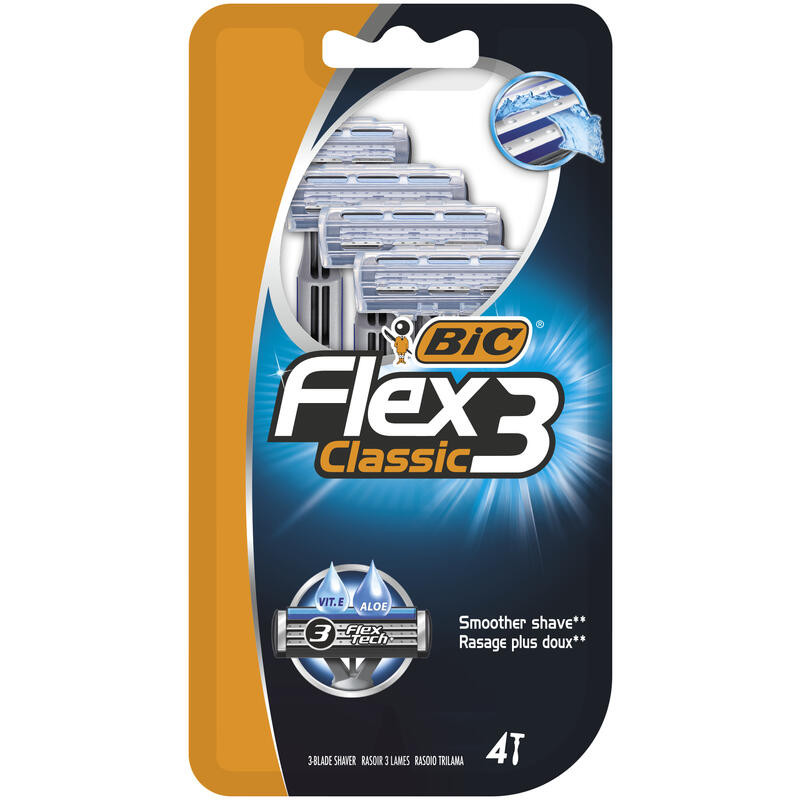 BIC Ξυραφάκια 3 Λεπίδων Flex Classic 4τεμ