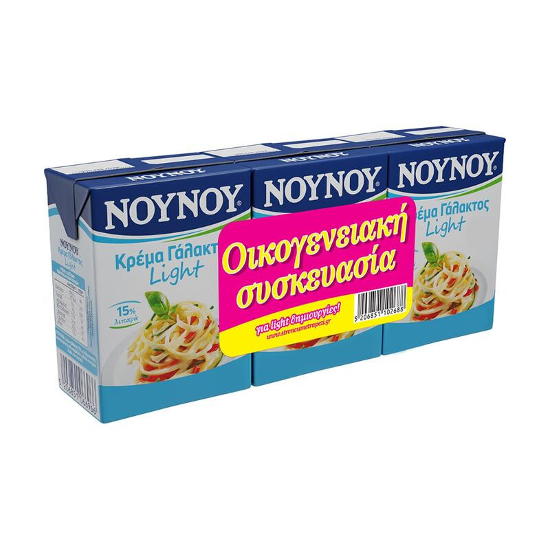 ΝΟΥΝΟΥ Κρέμα Γάλακτος Light 3X200ml